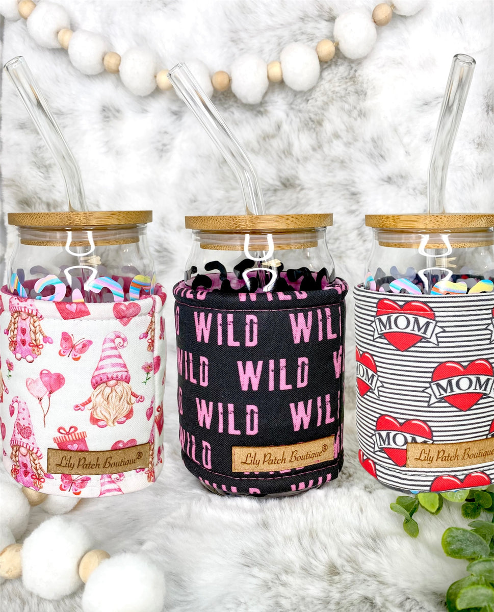 Glass Can Cozy Lily Patch Boutique