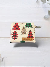 Plaid and Leopard Christmas Trees Coffee Cozy, Mini Pouch