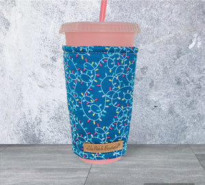 Christmas Lights, Holiday Lights  Cozy // Coffee Cozy