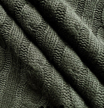 Dark Olive Green Cable Knit Cozy // Coffee Cozy