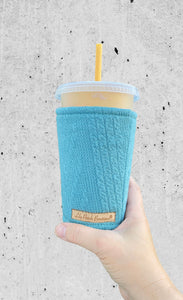Teal Knit Cozy // Coffee Cozy