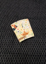 Chickens and Florals on creamy Yellow Cup Cozy / Coffee Cozy
