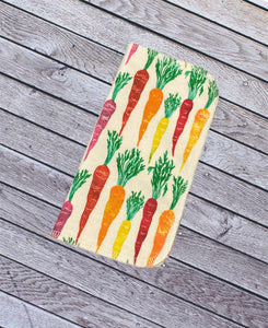 Multicolor Carrots on White Paperless Paper Towels