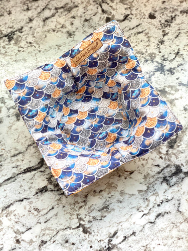 Gold Navy Mermaid Scale Bowl Cozy