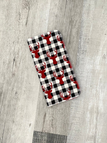 Deer on Black and White Buffalo Plaid Paperless Paper Towels