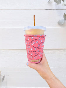 Coral Fur Mom Cup Cozy / Coffee Cozy