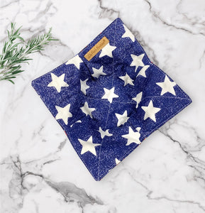 White Stars on Blue  Bowl Cozy