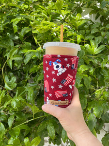4th of July with Dog Cup Cozy // Coffee Cozy