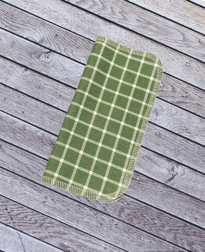 Green and Cream Plaid Paperless Paper Towels
