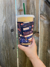 PRE-ORDER Fall Books and Flowers  Insulated  Coffee Cozy / Cup Sleeve