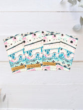 Pink and Teal Boho Florals with Stripes Insulated Cup Cozy / Coffee Cozy