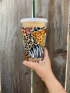 Animal Collage Insulated Cup Cozy / Coffee Cozy