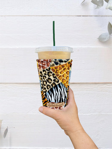 Animal Collage Insulated Cup Cozy / Coffee Cozy