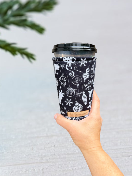 Whimsical Christmas Insulated Coffee Cozy / Iced Coffee