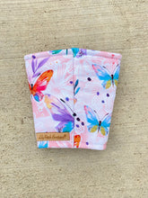 Painterly Butterflies in Blue, Pink, Orange, Purple and Red Cup Cozy / Coffee Cozy / Booksleeve
