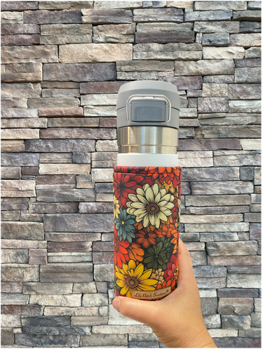 CUSTOM Fall Florals Insulated Cup Cozy / Coffee Cozy