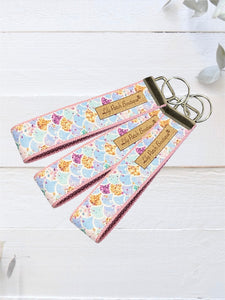Tropical Palm Trees, Butterflies, Mermaid Scales, Retro 4th of July Key Fobs