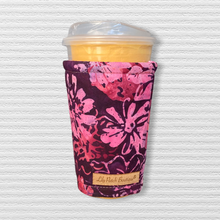 Pink Watercolor Florals with Pink Watercolor Lining Coffee Cozy