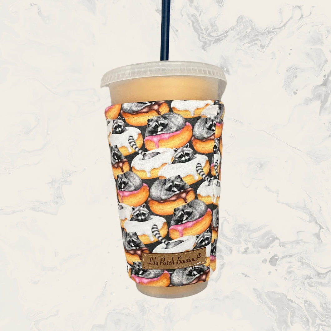 Donut Trash Pandas  Coffee Cozy // Cup Cozy