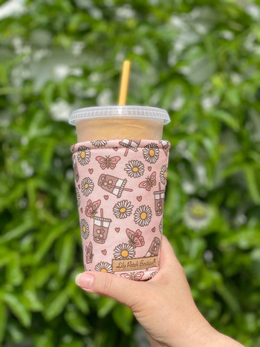 Coffee and Daisies Coffee Cozy